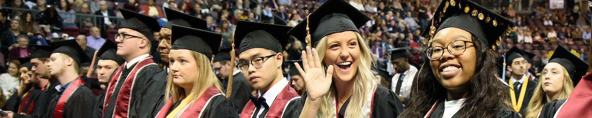 a group of IUP students during commencement