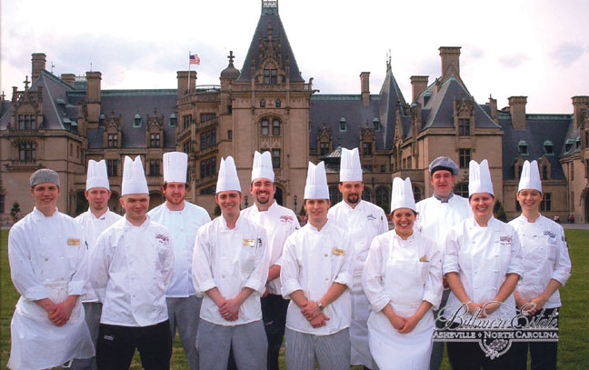 A group of chefs stands in front of a the Biltmore Resort
