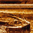 Scan of shipwreck in Great Lakes from War of 1812