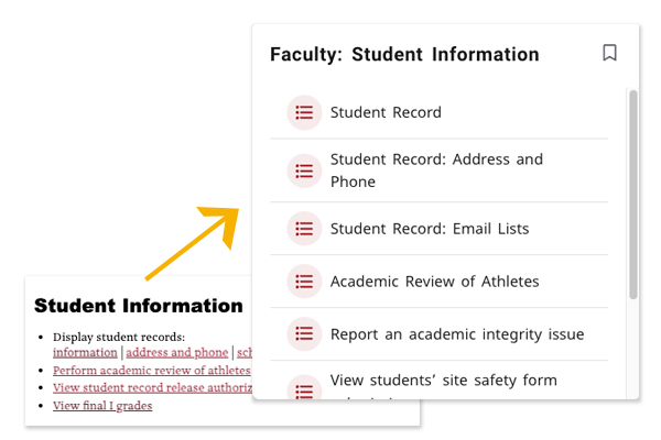 faculty student info card