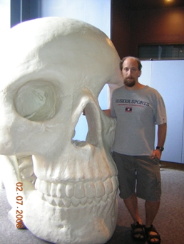 Bill Meil and a big skull