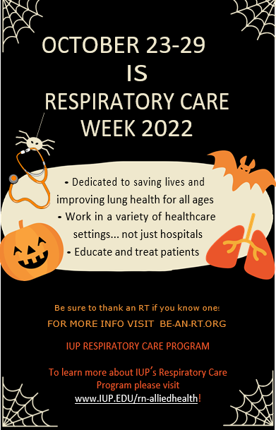 Respiratory care week poster, details in the page