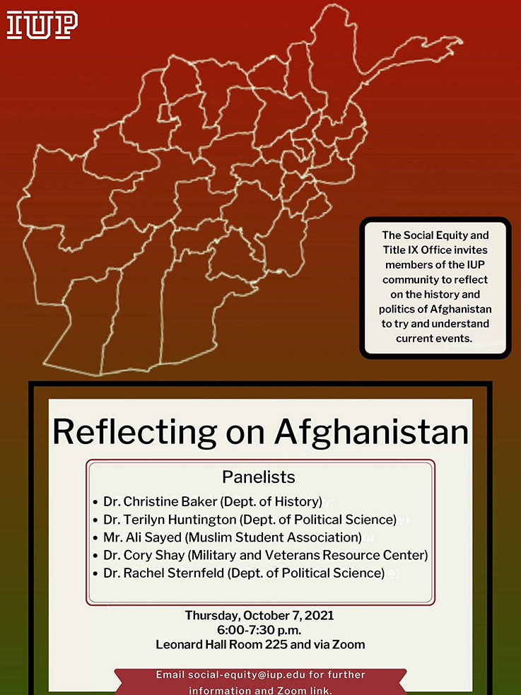 Afghanistan Panel Discussion Flyer