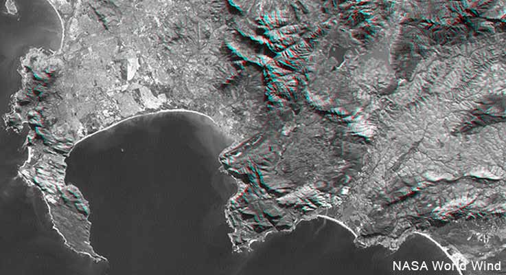 Nasa image of Cape Town demonstrating geospatial techniques