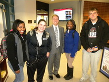 Bryan Moore and students