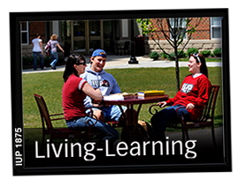 Group of students studying outside of their dorm Group of students studying outside of their dorm