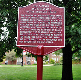 Catawba and Kittanning Native American Trail Marker