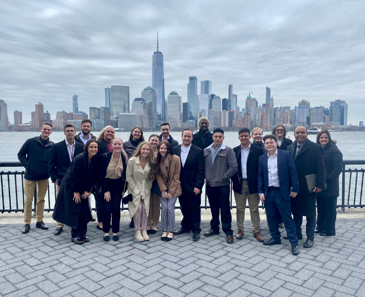 Students after visiting Lord Abbett & Co. LLC in Jersey City