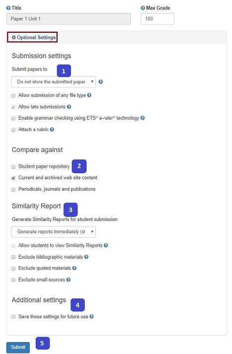 More options Turnitin  V2