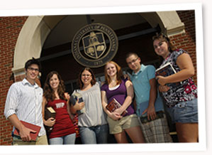 Apply for Admissions Full Bleed Left Northpointe student at front entrance