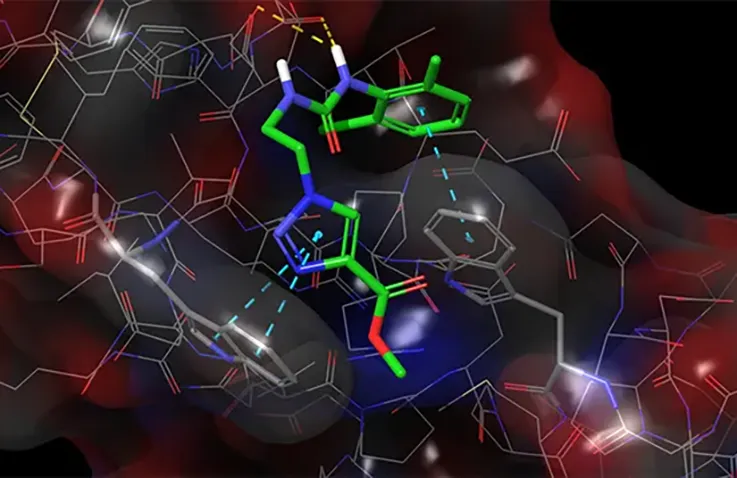 computer rendering of a molecule