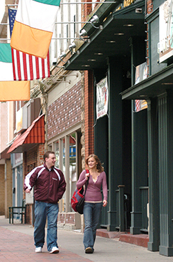 People walking in Downtown Indiana