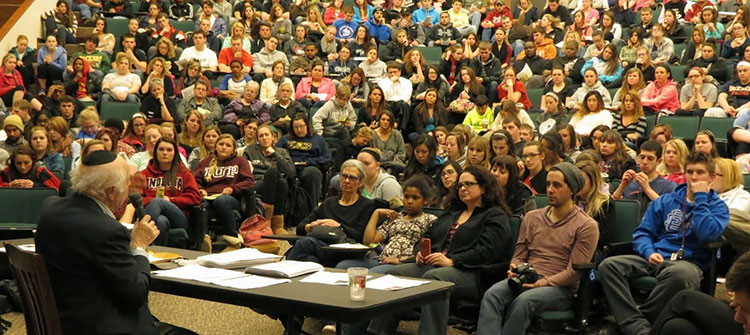 Auditorium presentation at the Holocaust Remembrance Program 