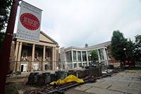 Exterior View of Fisher Auditorium-Waller Hall Breezeway while under Construction Exterior View of Fisher Auditorium-Waller Hall Breezeway while under Construction