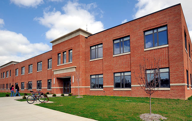 A brick building, IUP's main facility in Punxsutawney