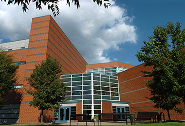 Exterior of the Eberly Hall building.