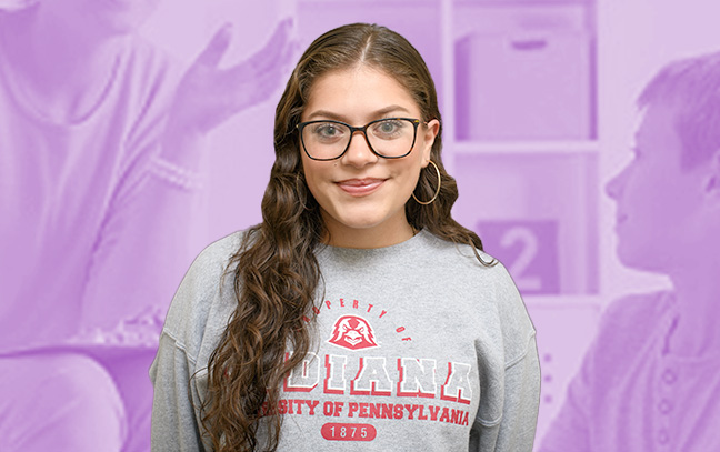 a female student and detailed background