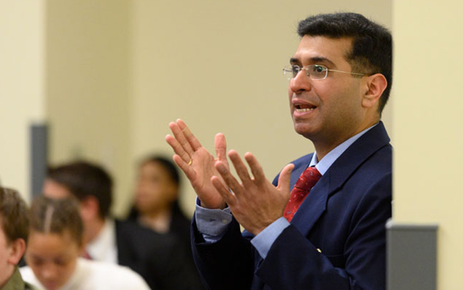 Professor talking to a class