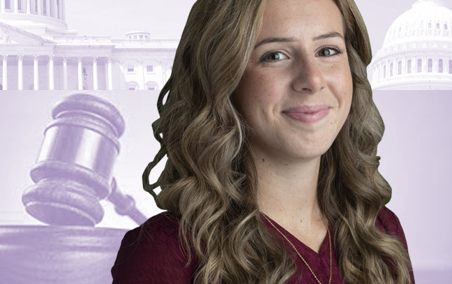 Blond lady with light purple court tool background image 