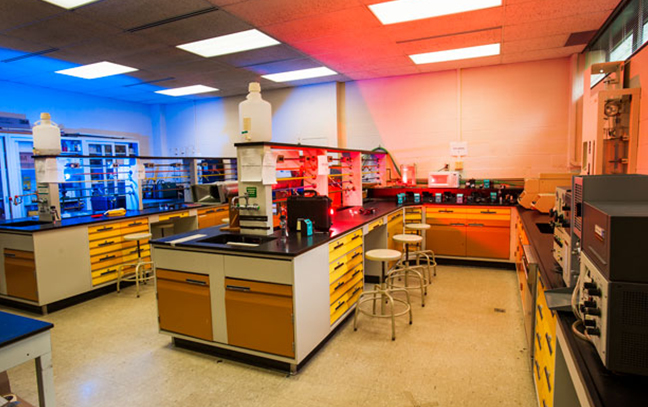 a wide shot of the safety sciences lab facilities
