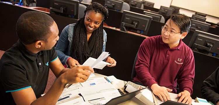 Accounting Students Working Together