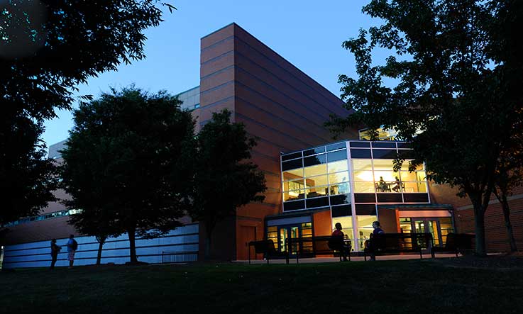 Eberly College of Business at Night