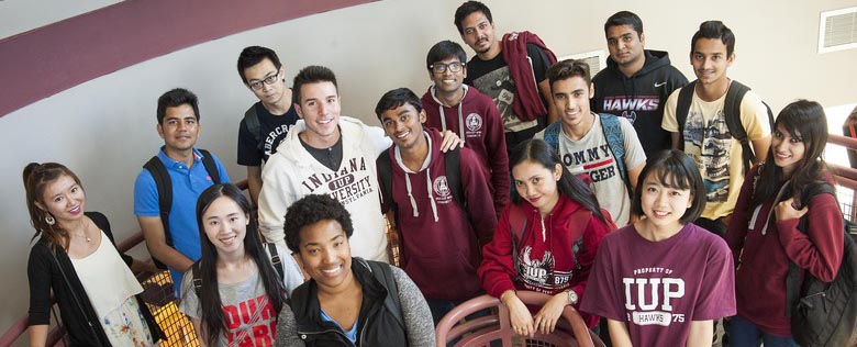 A group of international students