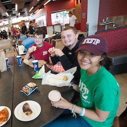 Undergraduate students at dining hall