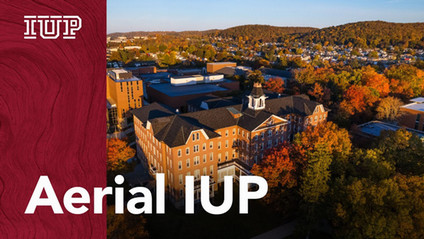 an aerial photo of the IUP campus