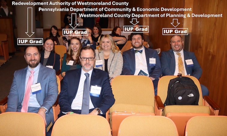 Image of multiple IUP Alumni at awards ceremony