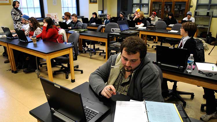 Anthropology students in the classroom