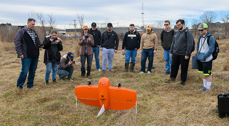 IUP Testing New Wingtra Hybrid Drone