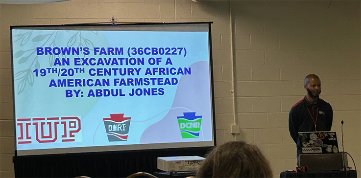 Abdul Jones presenting at Society for Historical Archaeology meetings