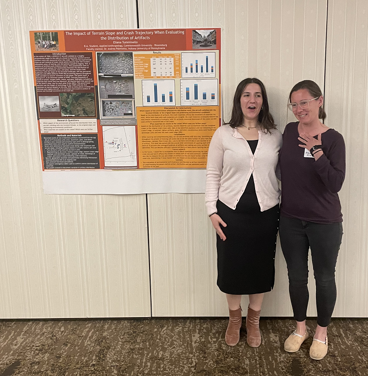 Eliana Tumminello and Dr. Palmiotto at 2024 PASSHE Undergraduate Anthropology Conference