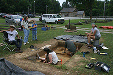 2013 Archaeological Field School close-up