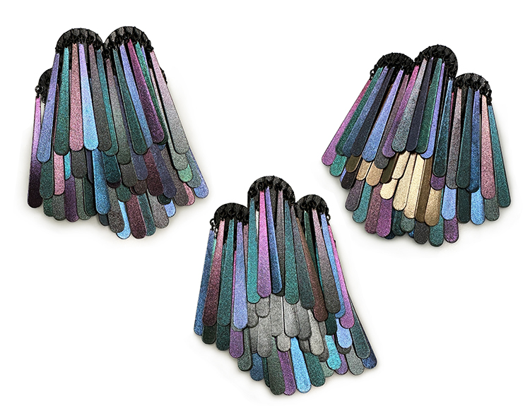 Cloud-shaped brooches by Sharon Massey