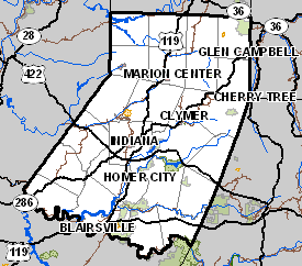 Indiana County Map