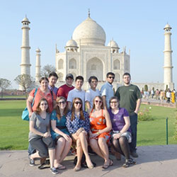 Students in front of the Taj Mahal
