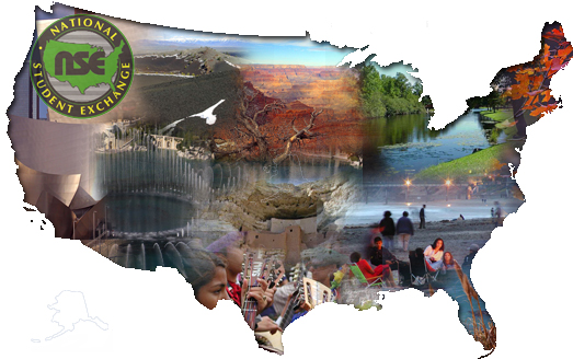 National Student Exchange (NSE) photographic map of the United States