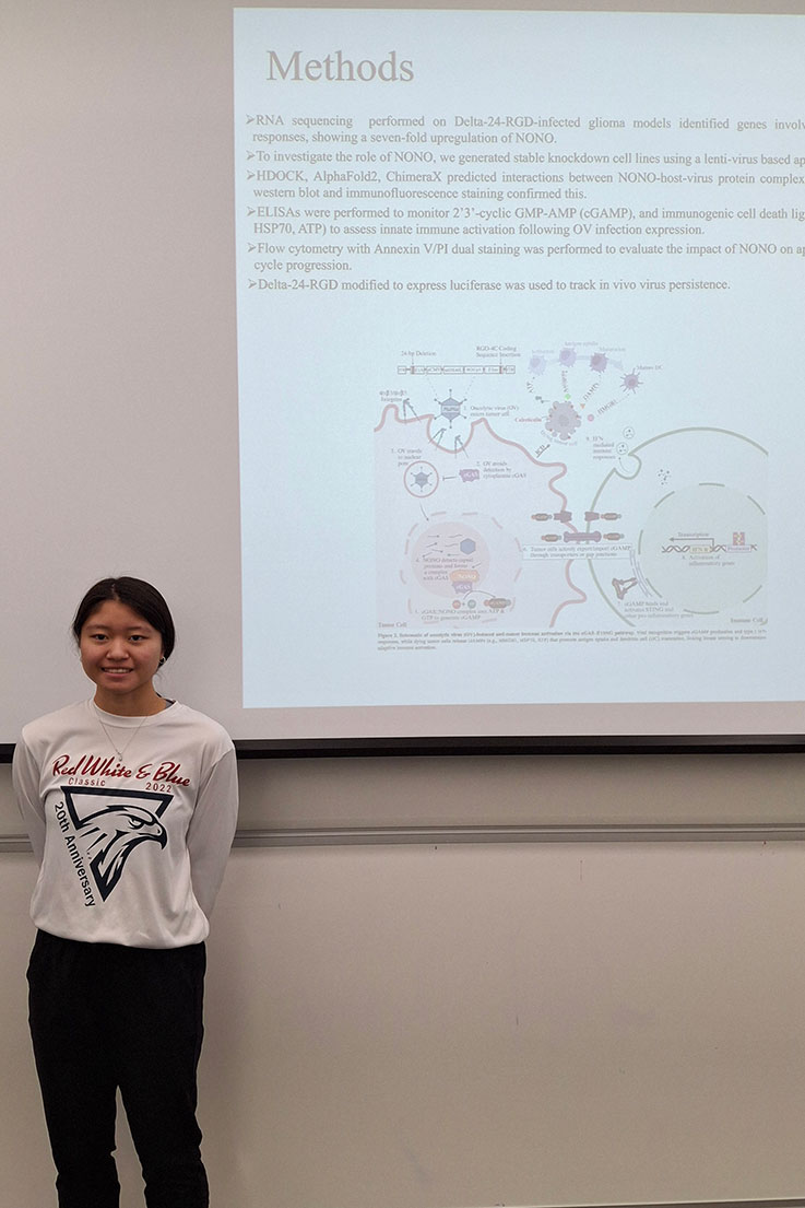 Belinda gave a presentation on her summer research at MD Anderson