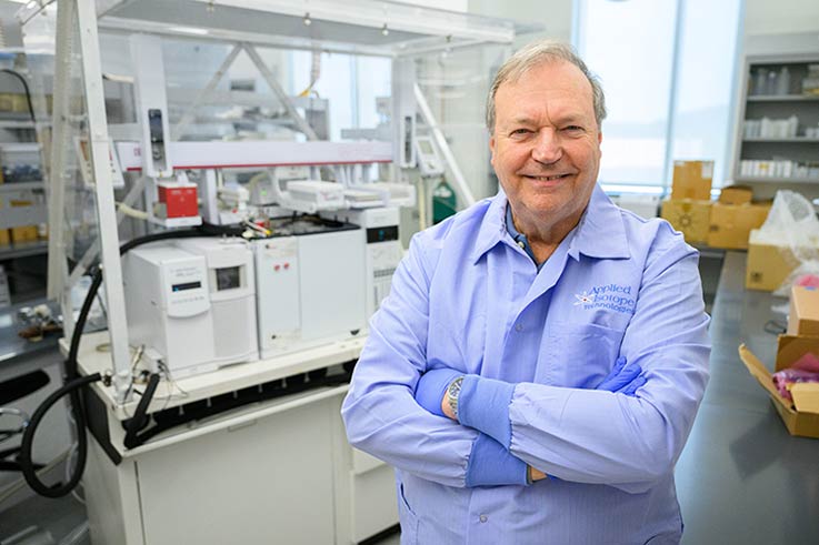 Howard M. “Skip” Kingston in a laboratory