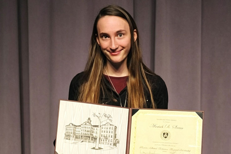 Mariah received IUP’s Hilliard Robertson Award