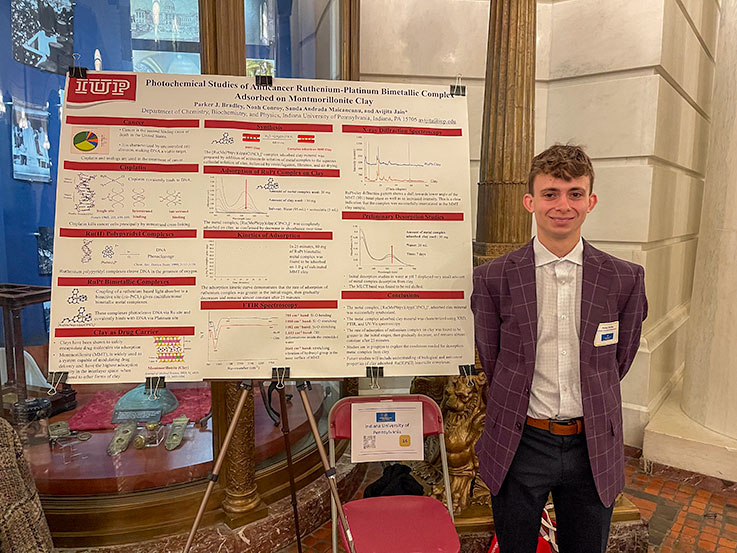 Undergraduate Student Bradley Presents Research at Pennsylvania State Capitol
