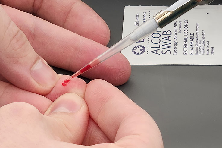taking a blood sample