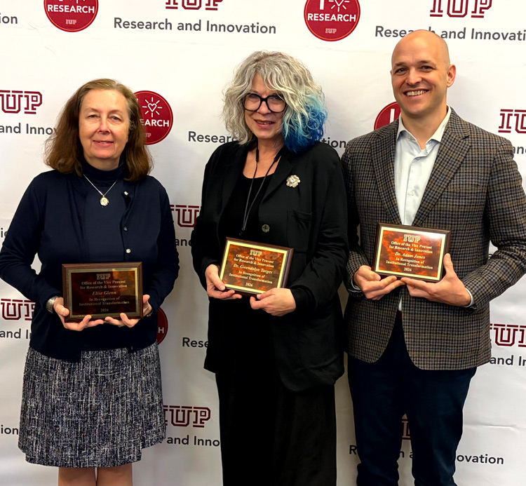 IUP Center for Civic Dialogue Executive Leadership Team Honored During Annual Research Awards Reception 