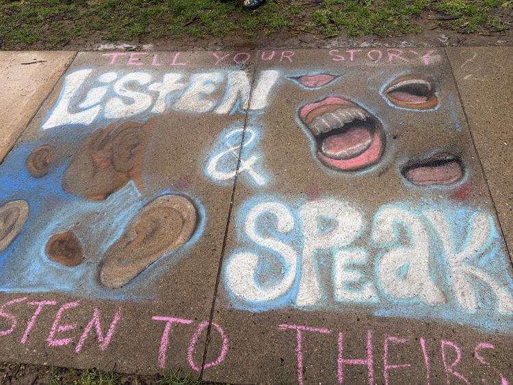 IUP Center for Civic Dialogue Presents First Award During Annual Chalk the Walk Event