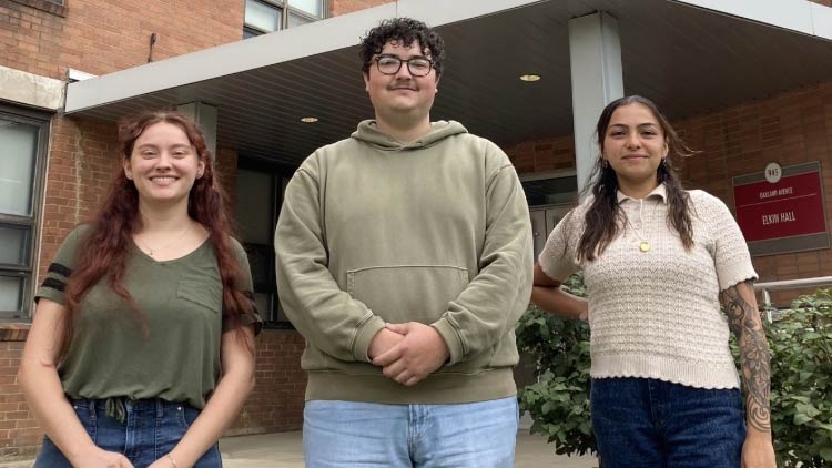Graduate Assistants Eisenhuth, Ratleff, and Logue Open CCD Satellite Office