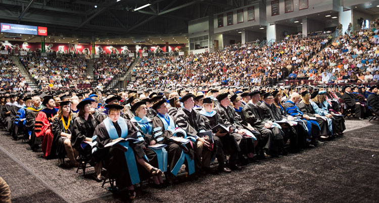 Commencement ceremony in Kovalchick Complex