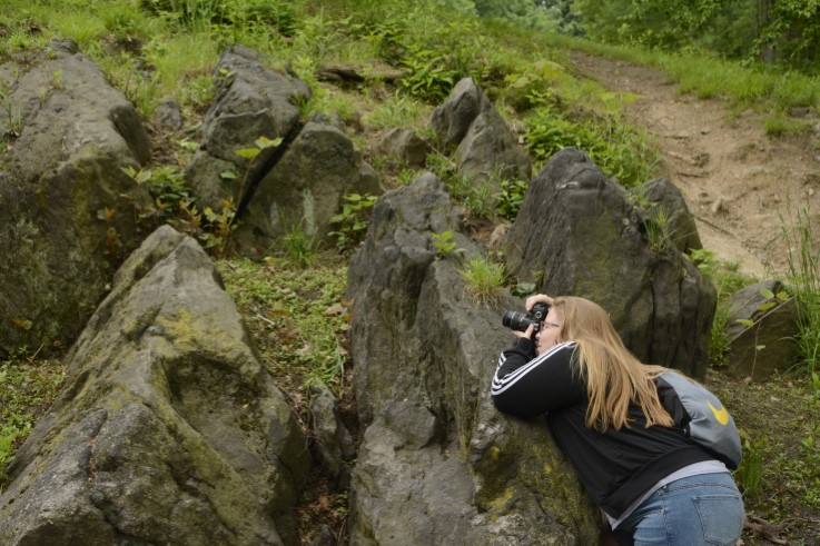 Taking an outdoor photograph