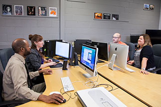 Media and Communication Studies students in computer lab